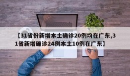 【31省份新增本土确诊20例均在广东,31省新增确诊24例本土10例在广东】