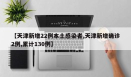 【天津新增22例本土感染者,天津新增确诊2例,累计130例】