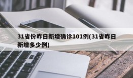 31省份昨日新增确诊101例(31省昨日新增多少例)