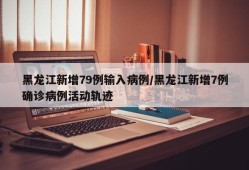 黑龙江新增79例输入病例/黑龙江新增7例确诊病例活动轨迹