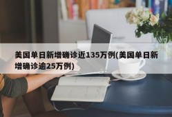 美国单日新增确诊近135万例(美国单日新增确诊逾25万例)