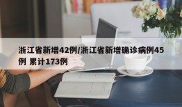 浙江省新增42例/浙江省新增确诊病例45例 累计173例