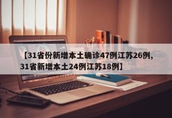 【31省份新增本土确诊47例江苏26例,31省新增本土24例江苏18例】