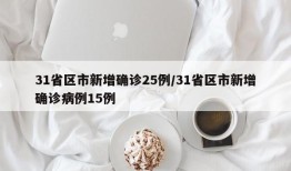 31省区市新增确诊25例/31省区市新增确诊病例15例